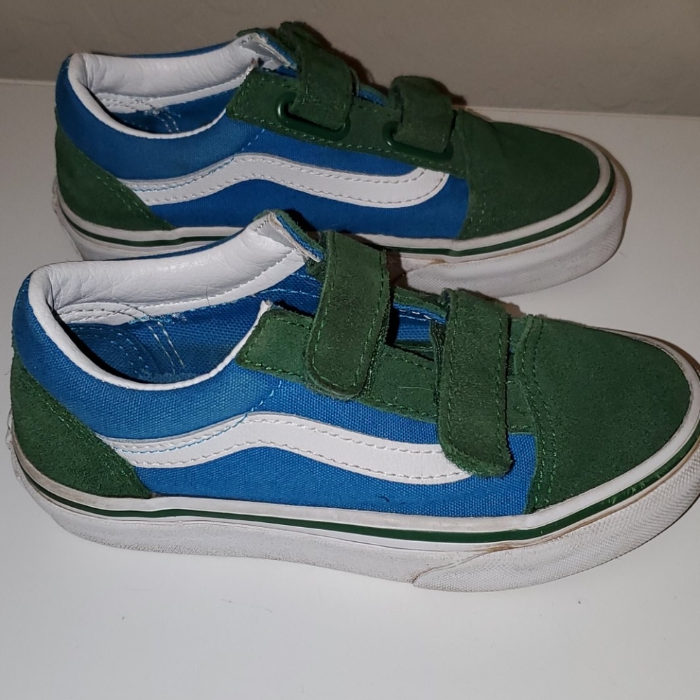 Blue & Green Kids Vans Size 11.0